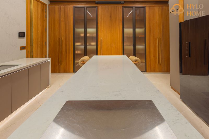 Kitchen with Glass Display